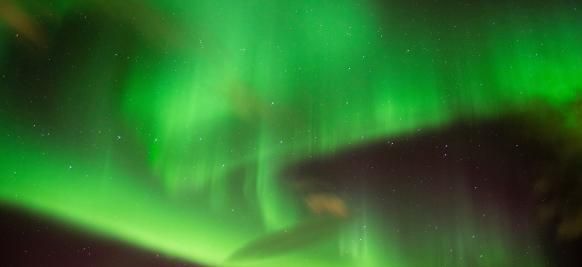 les aurores boréales lors d'une croisière au Groenland