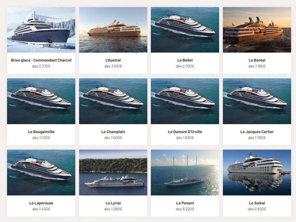 liste des bateaux de croisière de luxe
